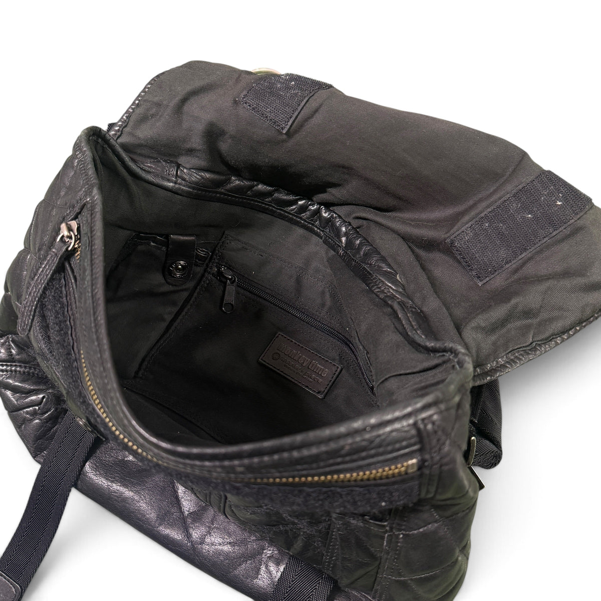 MSPC master-piece × TIME & MONKEY Quilted Leather Messenger Shoulder Bag