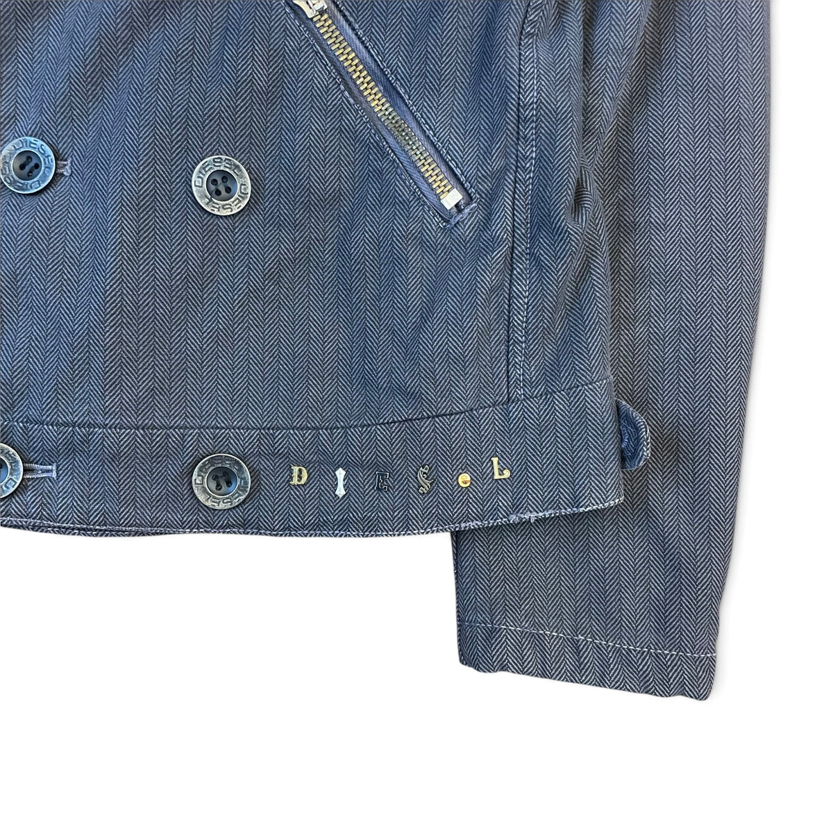 Diesel Herringbone Multi-Zip Utility Jacket