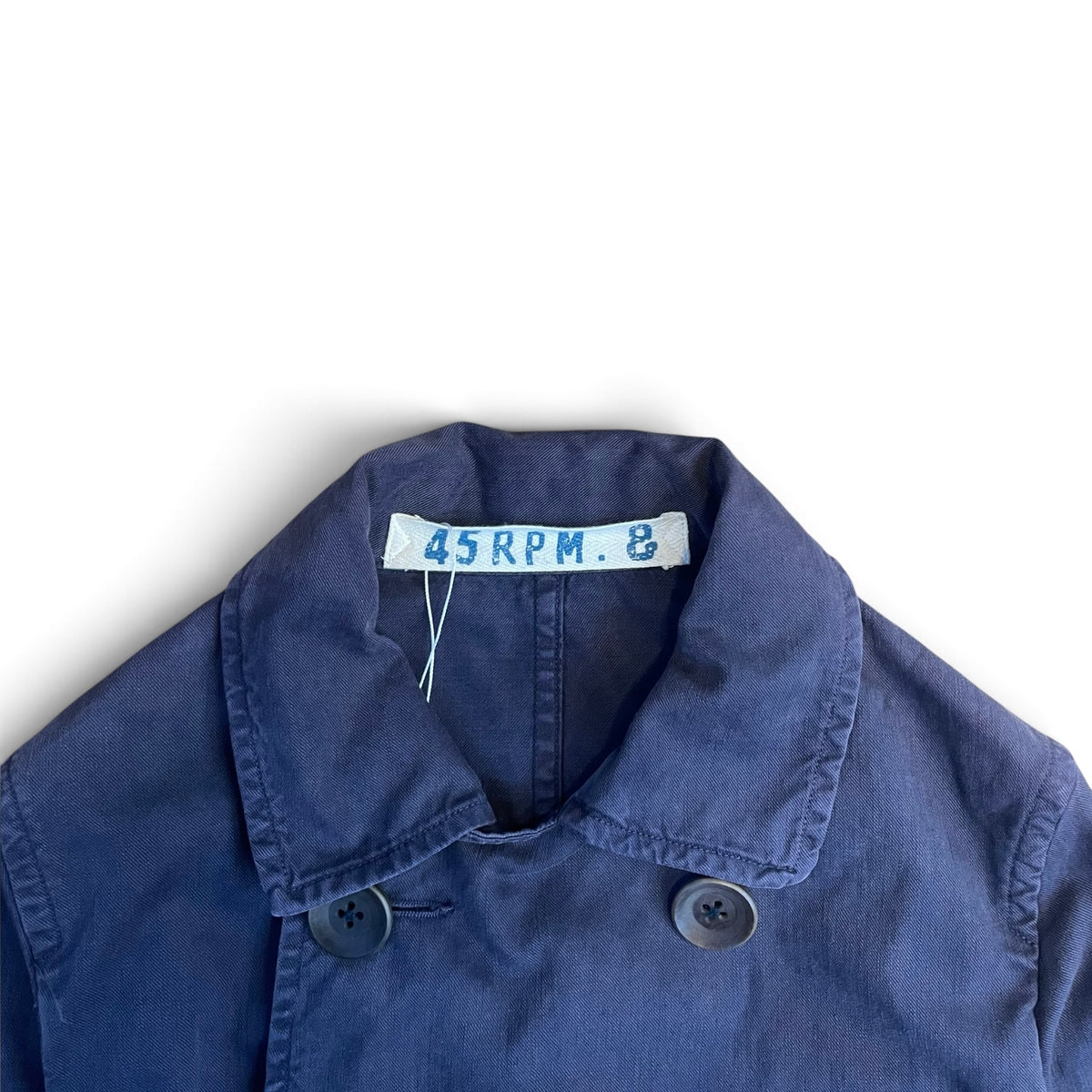 45RPM Garment Dyed Double Breasted Cotton jacket