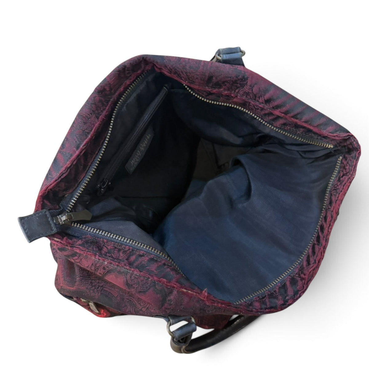Jean Paul Gaultier Gothic Jacquard Graphic Leather Handle Tote Bag