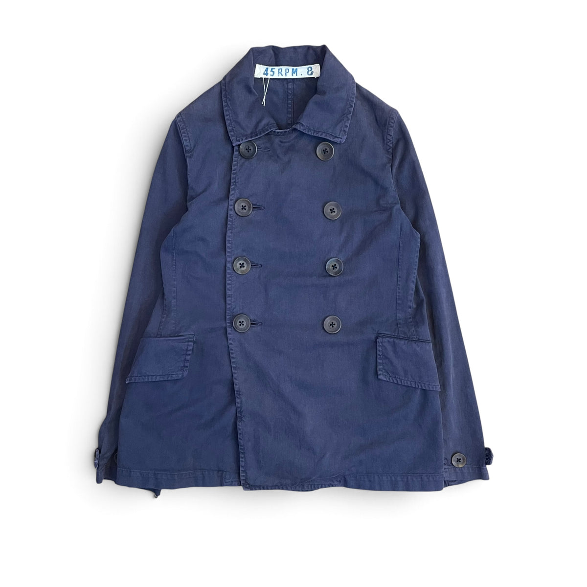 45RPM Garment Dyed Double Breasted Cotton jacket