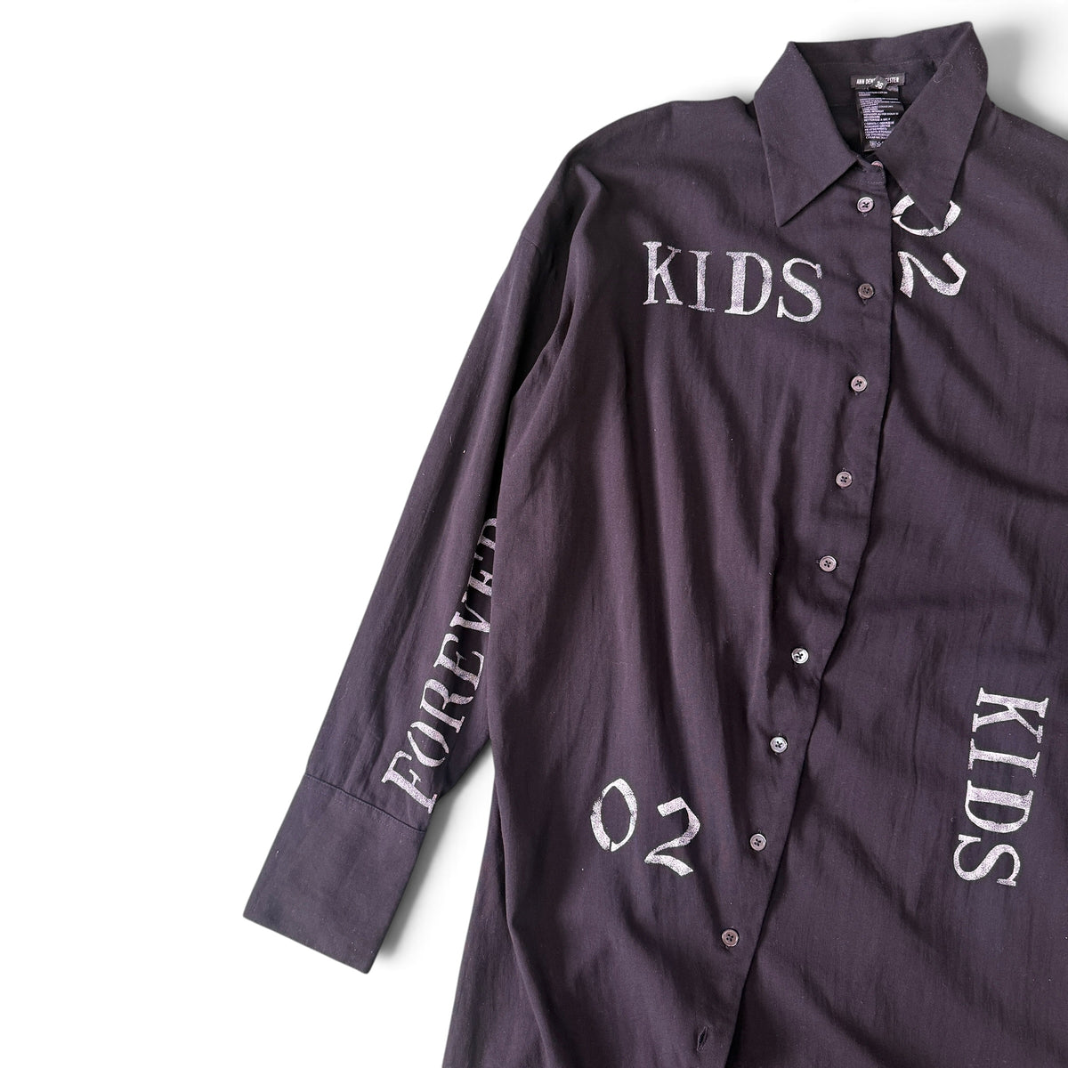 Ann Demeulemeester SS18 “FOREVER 02 KIDS” Asymmetric Long Shirt
