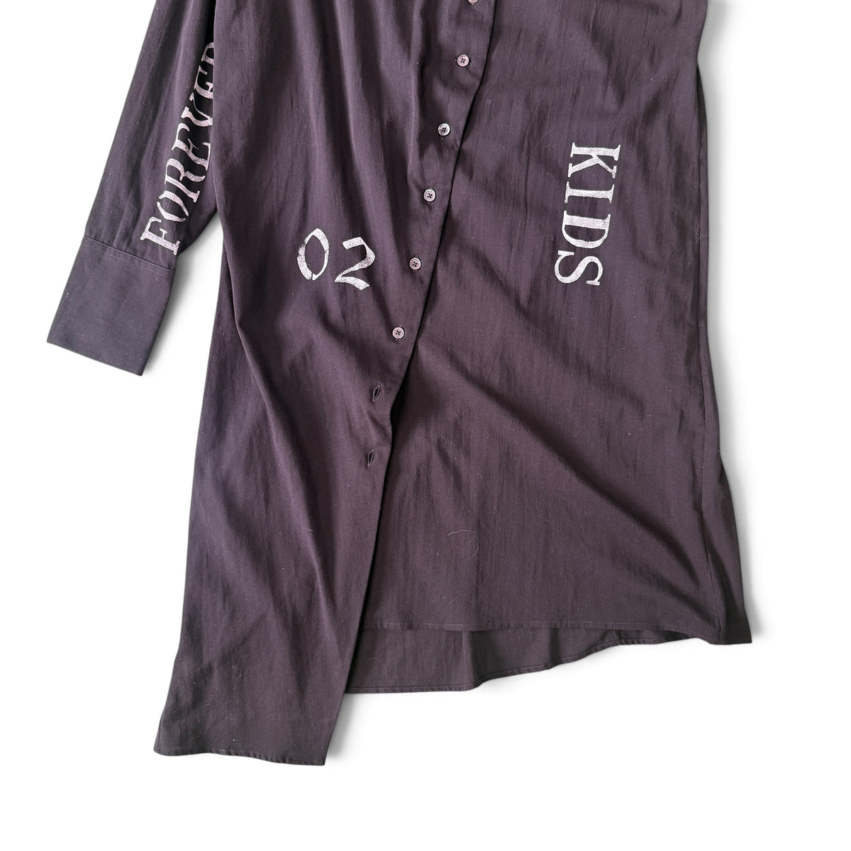 Ann Demeulemeester SS18 “FOREVER 02 KIDS” Asymmetric Long Shirt