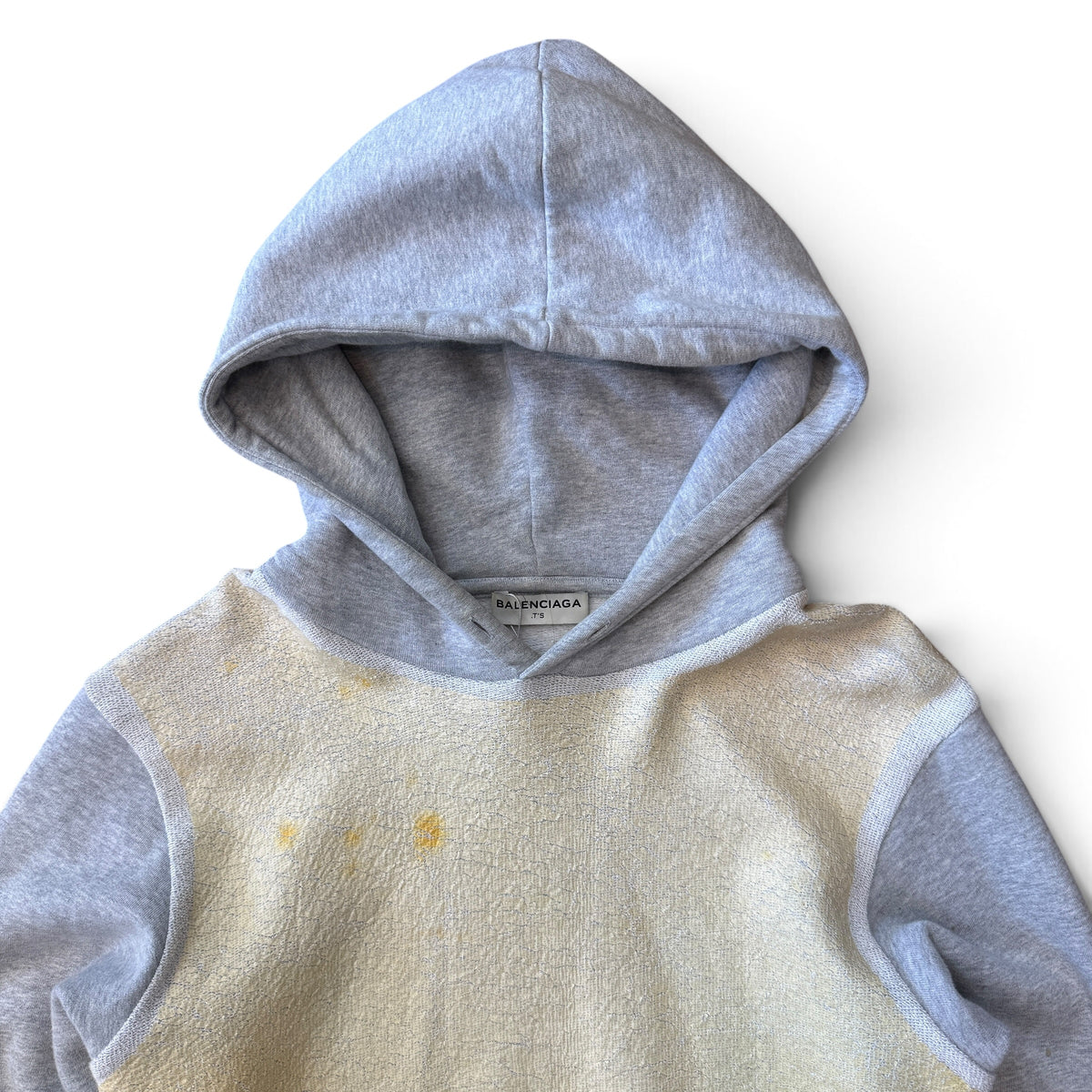Balencaga Distressed Crack Etlect Panel Hoodie