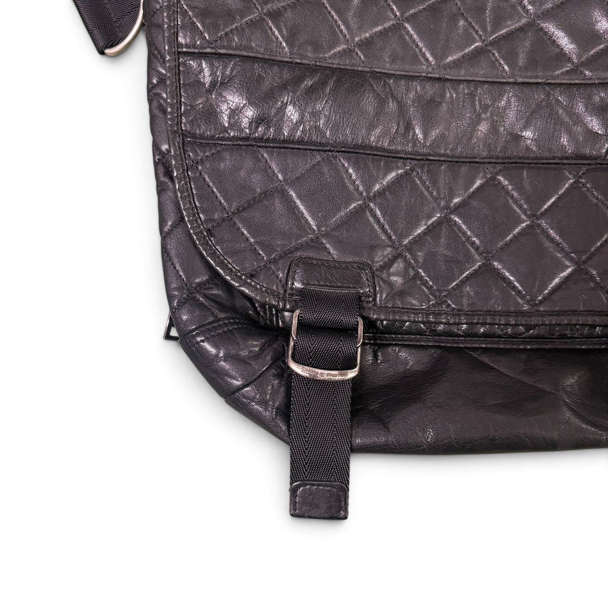MSPC master-piece × TIME & MONKEY Quilted Leather Messenger Shoulder Bag