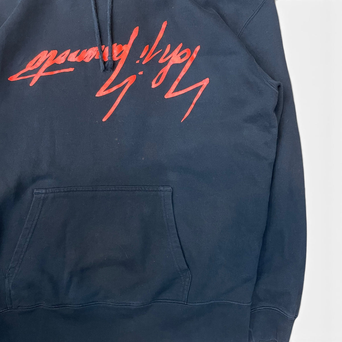 Ground Y Black & Red Logo Graphic Hoodie