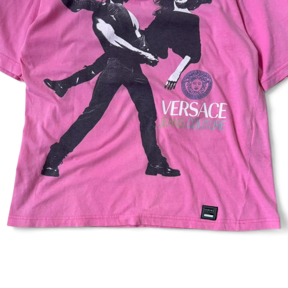VERSACE JEANS COUTURE 90s photo by Richard Avedon Graphic Print Pink T-shirts