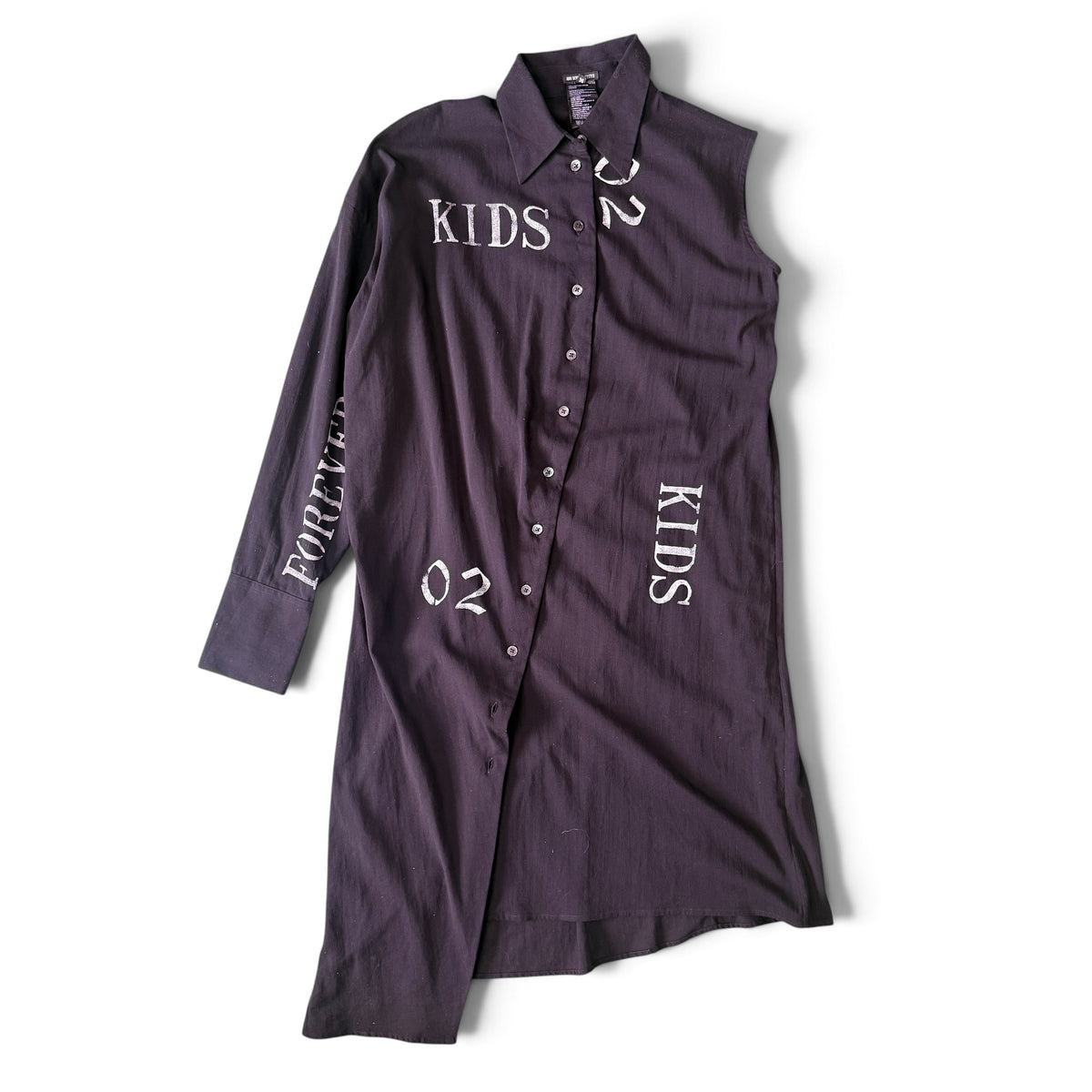Ann Demeulemeester SS18 “FOREVER 02 KIDS” Asymmetric Long Shirt