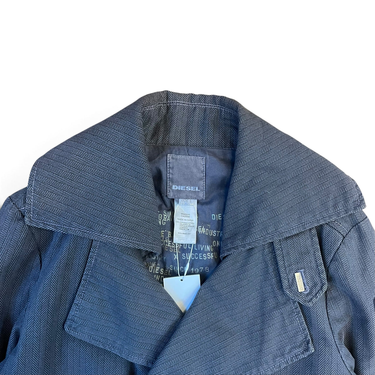 Diesel Herringbone Multi-Zip Utility Jacket