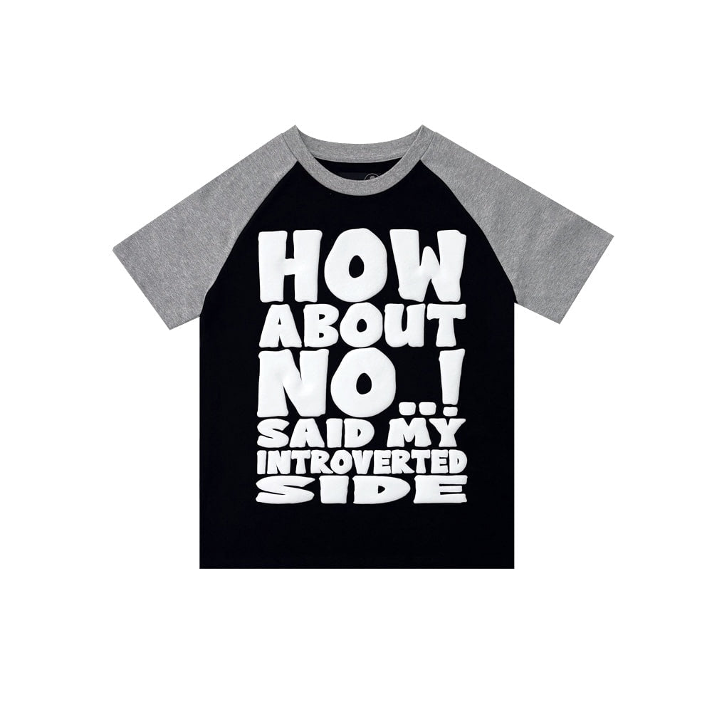 HOW ABOUT NO TEE (GREY/BLACK)