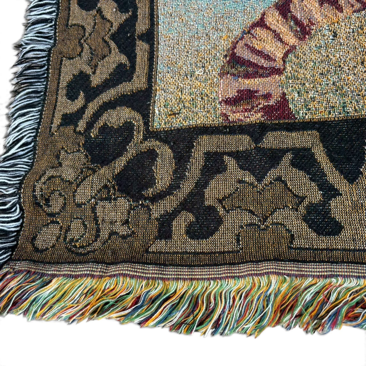 002 Angel Lute Player Classical Art Woven Tapestry Rug