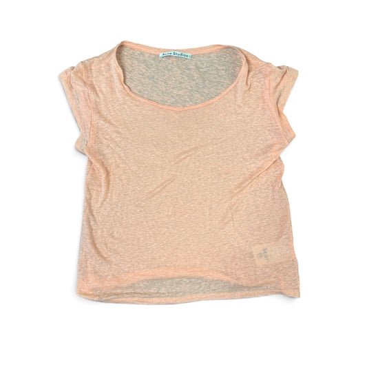Acne Studios Sheer Linen Scoop Neck T-Shirt