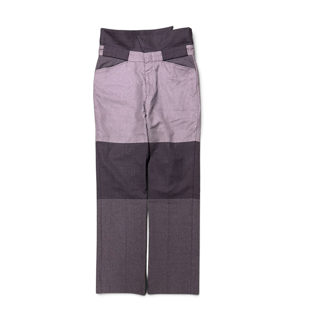 N.HOOLYWOOD Two-Tone Layered Waist Design Slacks