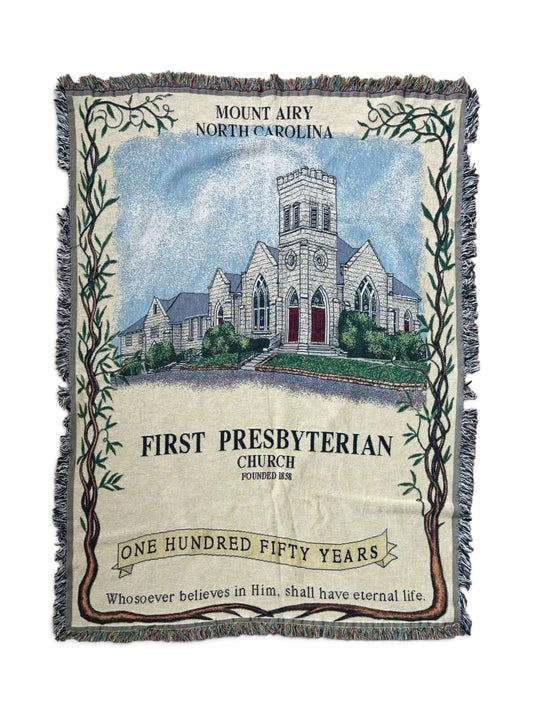 005 First Presbyterian Church Anniversary Commemorative Woven Tapestry Rug