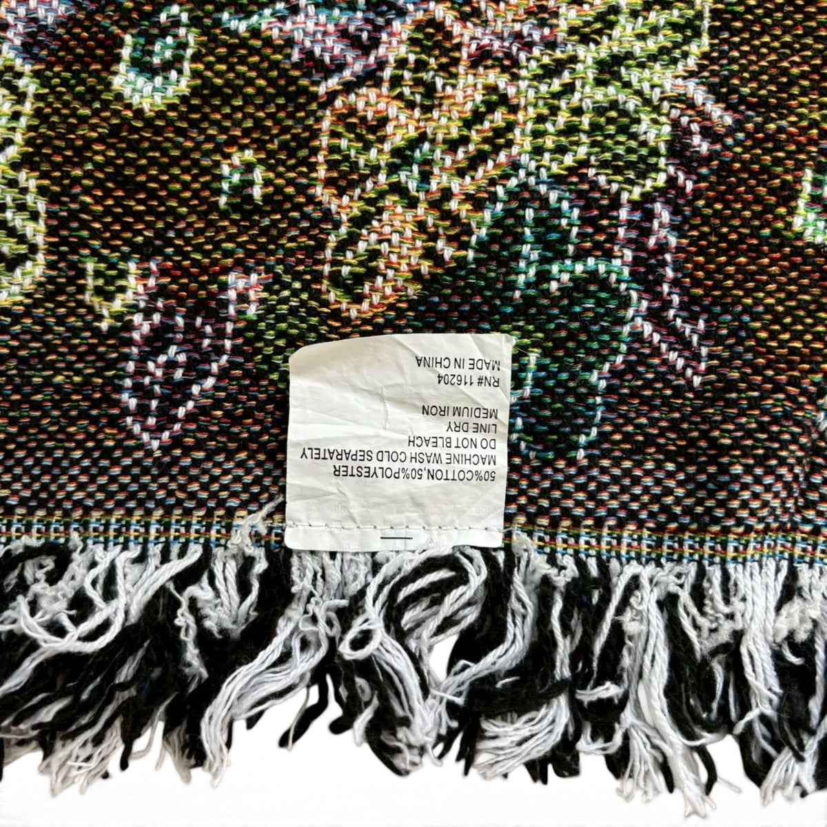 001 Baby Blessing Poem Floral Frame Woven Rug