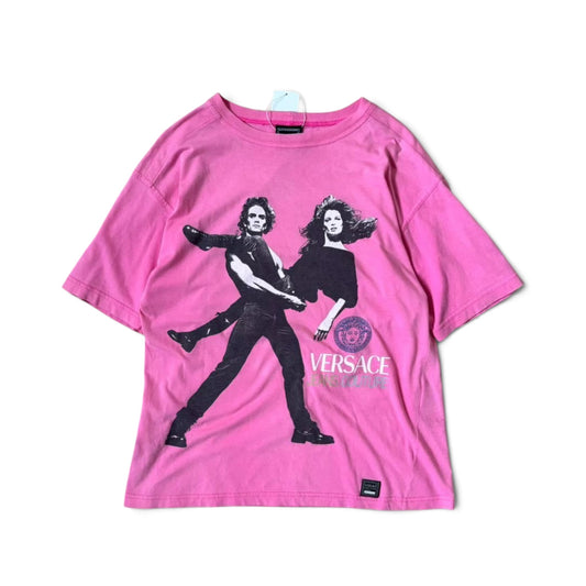 VERSACE JEANS COUTURE 90s photo by Richard Avedon Graphic Print Pink T-shirts