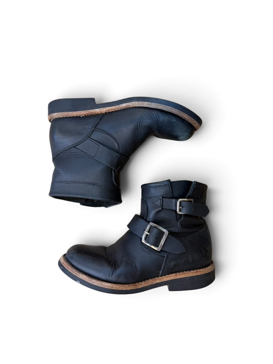 Pesch Otero Double Buckle Leather Engineer Boots