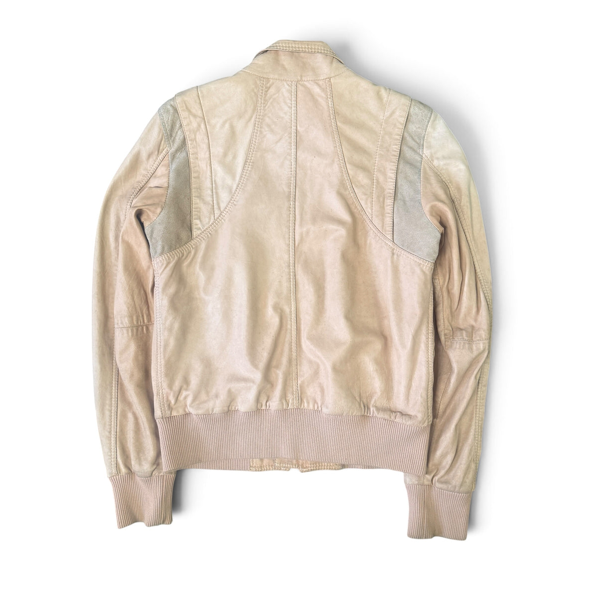 Diesel “Damage Expectancy” Distressed Lamb Leather Utility Jacket