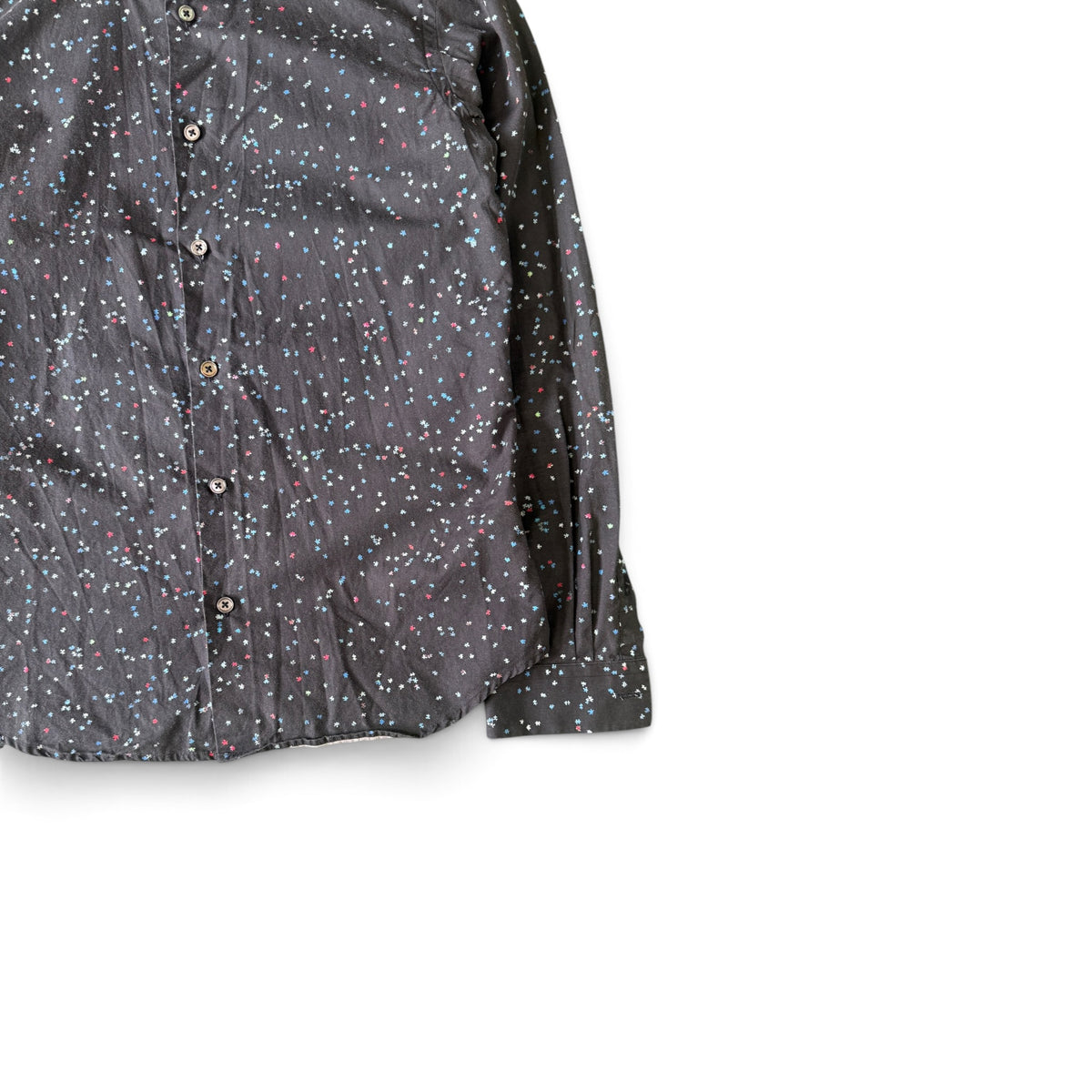 Paul Smith Multicolor Micro Floral Pattern Long Sleeve Shirt