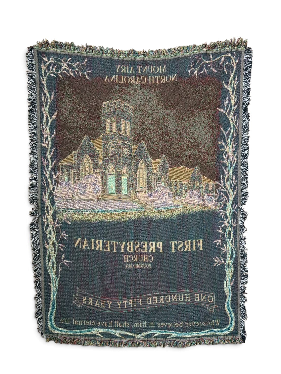 005 First Presbyterian Church Anniversary Commemorative Woven Tapestry Rug