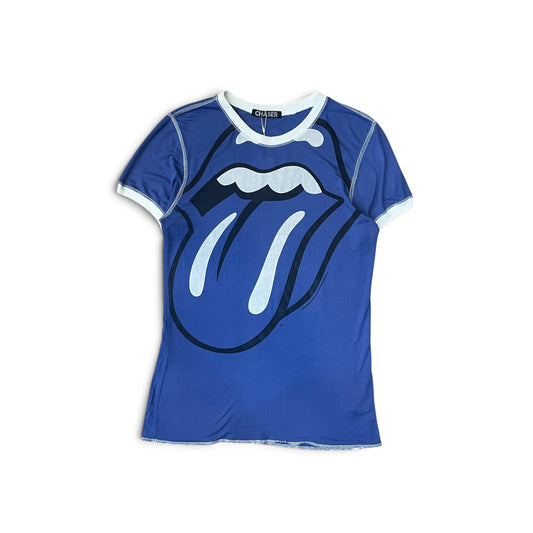 CHASER Rolling Stones Logo Ringer T-shirts