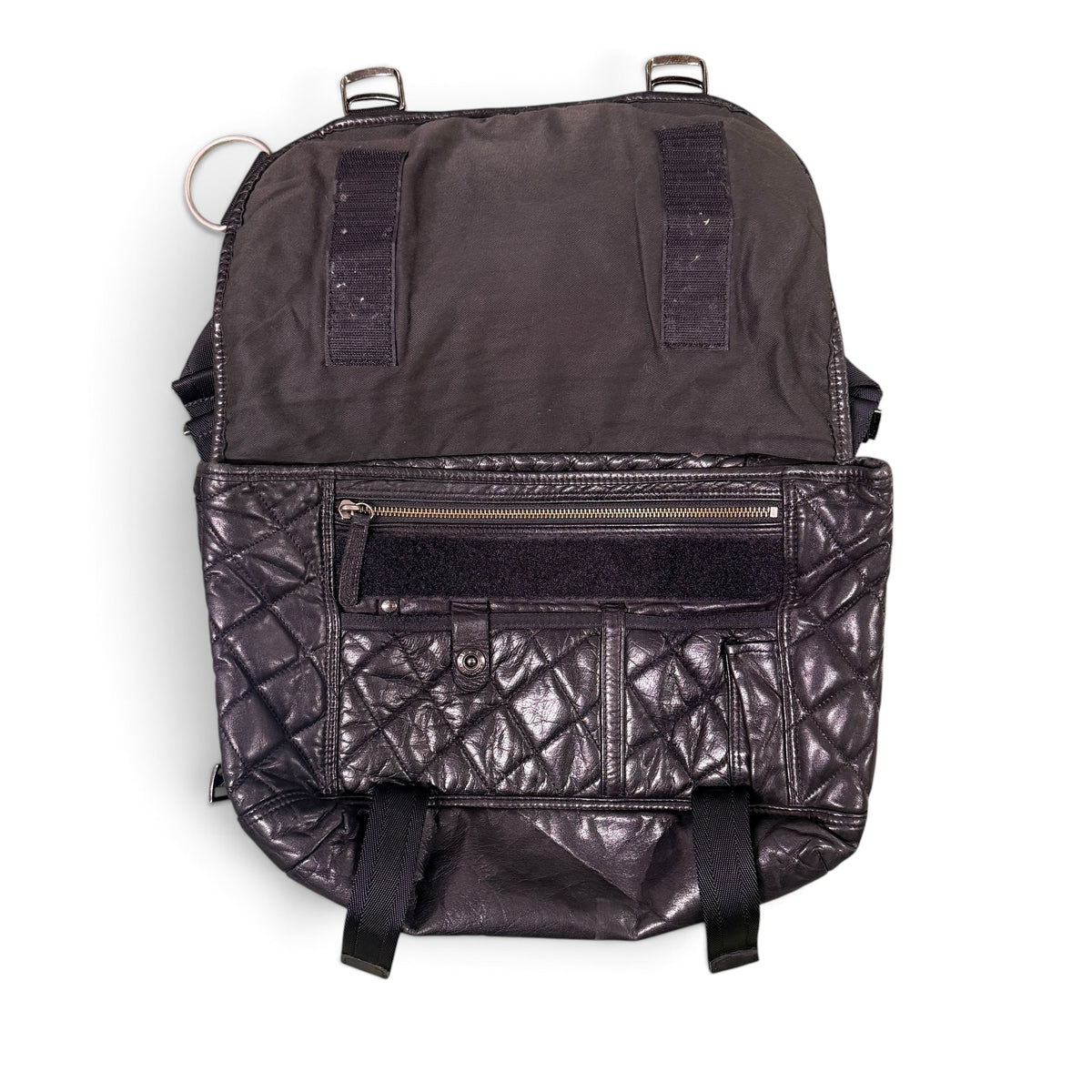 MSPC master-piece × TIME & MONKEY Quilted Leather Messenger Shoulder Bag