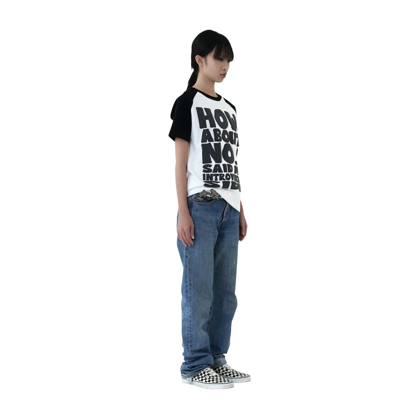 HOW ABOUT NO TEE (BLACK/WHITE)