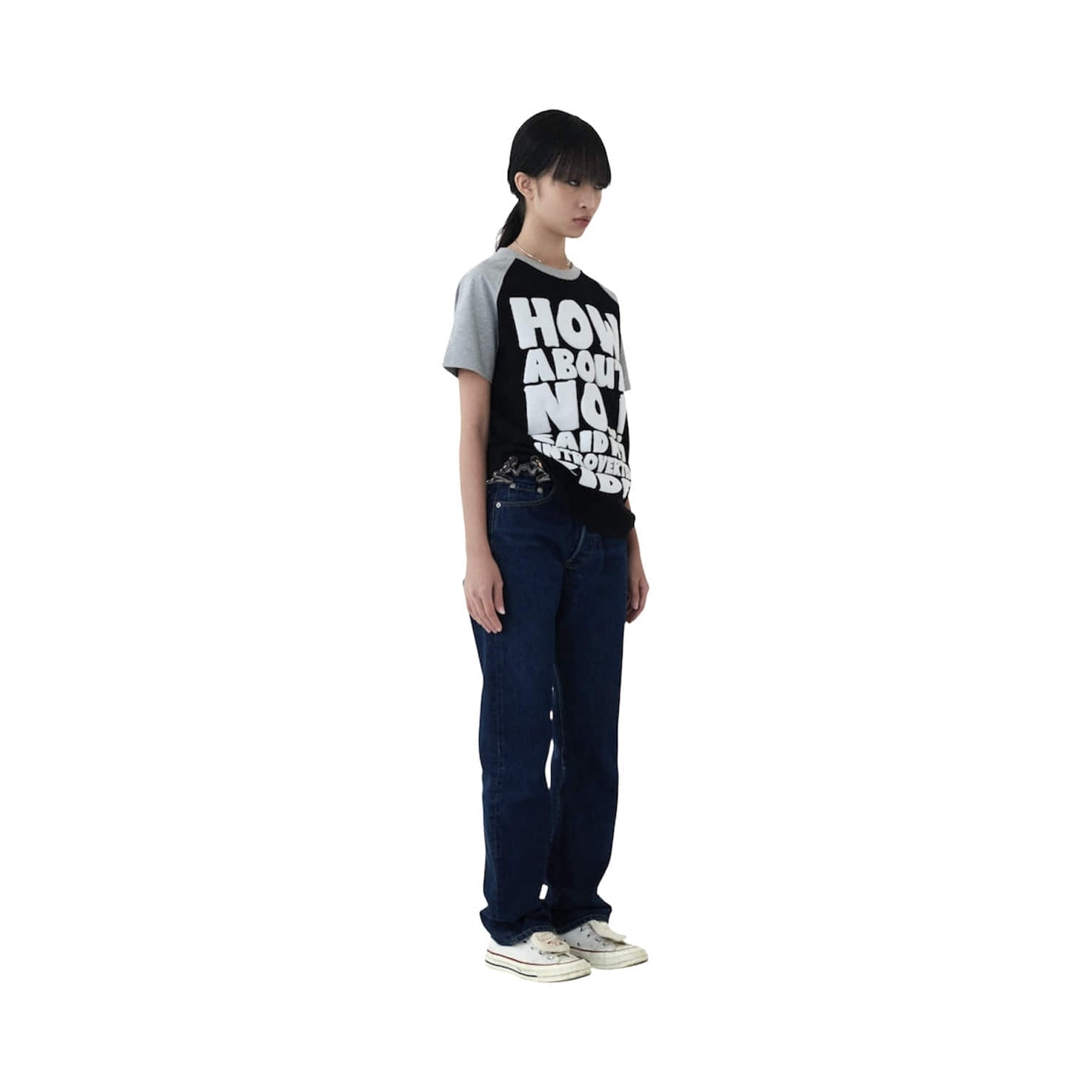 HOW ABOUT NO TEE (GREY/BLACK)