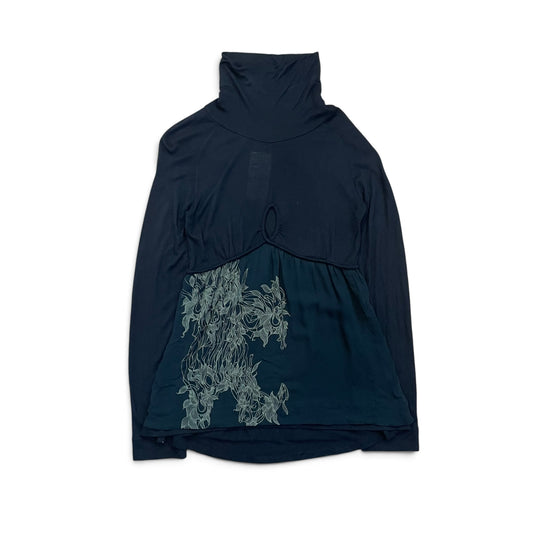 Diesel Oriental Graphic Prim Layered Black Top