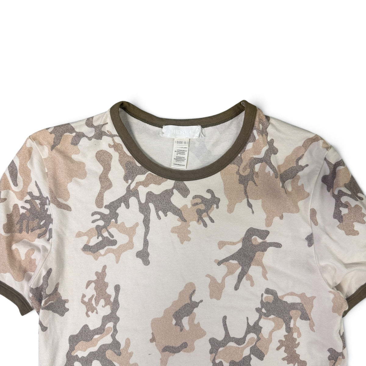Diesel Desert Camouflage Ringer T-Shirt