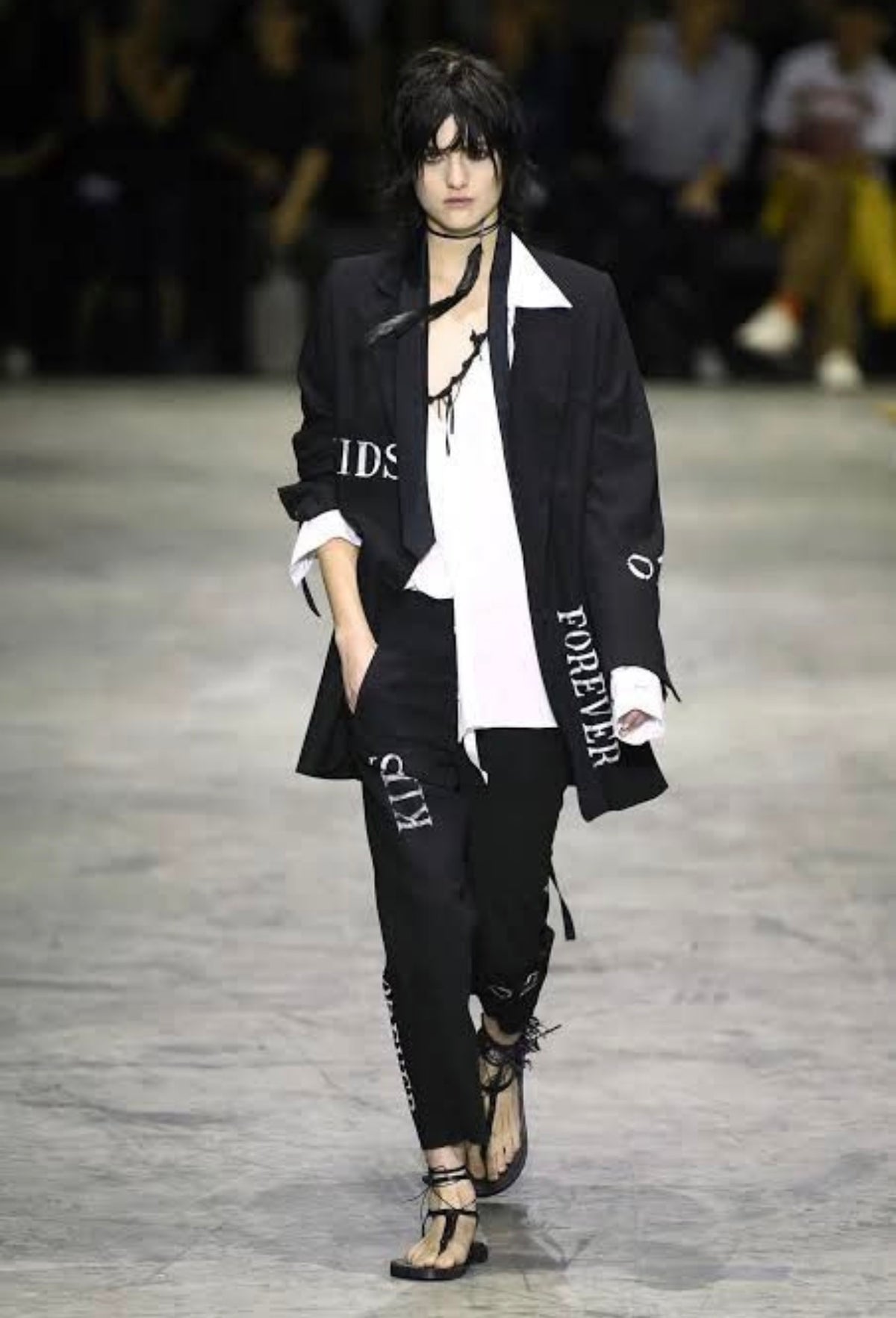 Ann Demeulemeester SS18 “FOREVER 02 KIDS” Asymmetric Long Shirt