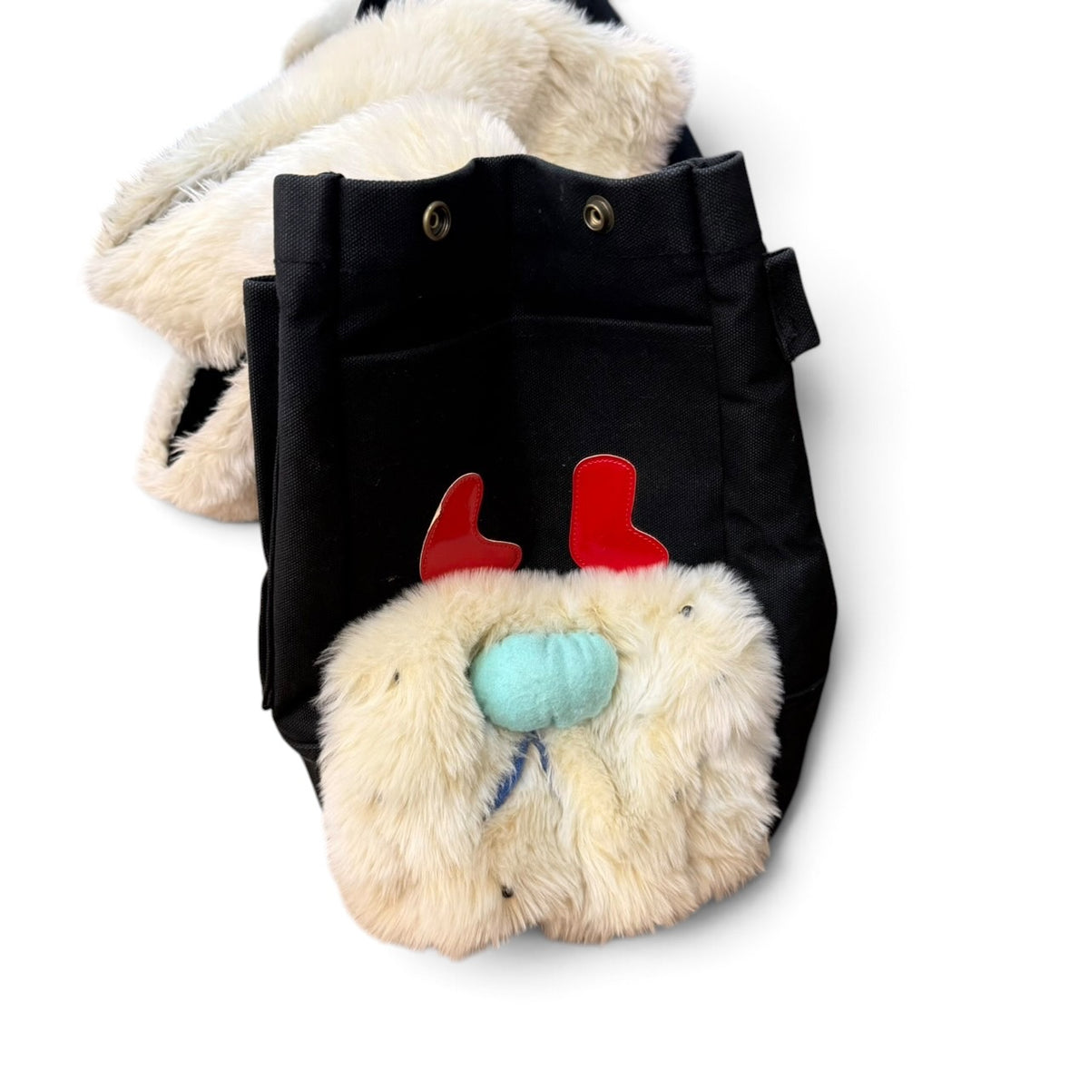 UNDERCOVER × SKOLOCT Fur Handle Graphic Canvas Tote Bag