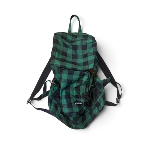 WOOLRICH Green Check Multi-Pocket Backpack